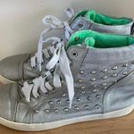 Wanted High Tops Silver Sneakers Embellished Womens 7.5 Lace Up Shoes Photo 0
