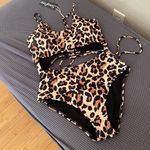 Souqfone Women Sexy One Piece Monokini Swimsuits Scoop Neck Front Cutout Back Lace Up Photo 3