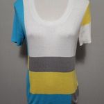 Spanner preppy colorblock scoopneck sweater size small Photo 0