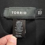 Torrid Black Faux Leather Front Cloth Back Pull on Pants Size 00 Photo 6