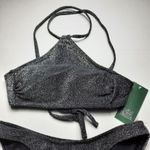 Wild Fable  Swimsuit Women's Size XS Black Metallic 2 Piece Bikini Swimwear Photo 5