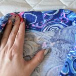 Lilly Pulitzer Womens Size Small Ruffle PJ Button Up Top Cosmic Kismet Blue Photo 4