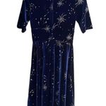 Modcloth x Collectif Vixen Match Fireworks Print Blue Velvet Midi Dress Photo 2