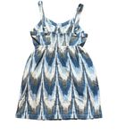 Shyanne Blue Tan Southwestern Print Cotton Mini Dress XS Country Sundress Rodeo Photo 2