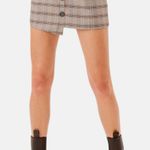 For Love & Lemons Tan Brown Asymmetrical A-line Mini Skirt Photo 2
