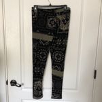 Desigual Womens Leggings M Black Floral Serenna Stretch Pull On NWT Photo 2