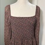 Betsey Johnson Betsy Johnson Floral Smocked Maxi Dress Long Sleeve Size Small Photo 2