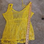 Vanity Size Small S Sheer Bright Yellow Swimsuit Cover Up Top Colorful Summer Photo 8