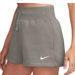 Nike Women’s Green High-Waisted Fleece Shorts Photo 3