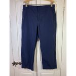 Ralph Lauren Lauren  Utility Pants Women 12P Blue Ripstop Adjustable‎ Snap Hem Photo 2