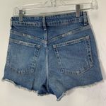 ZARA  Denim distressed embellished high waisted shorts Photo 7