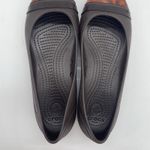 Crocs Womens 9 Shoes Ballarina Flat Brown Tortoiseshell Cap Toe Marble Slip-On Photo 5