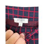 Umgee  Women's Pants‎ Flair Leg Button Plaid Trousers High-Rise Red/Black Small Photo 4