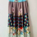 Johnny Was /Sundance 100% silk floral patchwork maxi skirt size/L Photo 1
