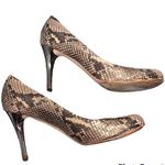 Giuseppe Zanotti Gold Metallic Snakeprint Heels Photo 3
