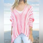 Wooden Ships  Beachcomber Top Cotton Pink‎ White Pullover Open Knit XS Sweater Photo 1