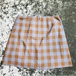 Aritzia Sunday Best Plaid Blue/Tan Mini Skirt Photo 1