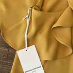 Amanda Uprichard Mustard Yellow Ruffle Cami Top Sleeveless Medium M Coquette NWT Photo 4