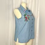 Cabin creek Embroidered Denim Sleeveless Shirt (909) Photo 2