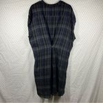 Anthropologie Holding Horses Blue Plaid Cody Button Up Midi Dress Photo 7
