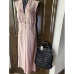 Dolce & Gabbana Woven With Tortoise Wood Handle Black Leather Tote Photo 5