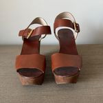 Michael Kors KORS Xaria Wedge Sandals in Brown Leather Size 9.5 Photo 1