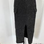 Hera Collection Cargo Dress Sz S Black Acid Wash Utility Stretch Baddie Grunge Photo 6