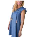 Loft  Denim Dress with Colorful Tassels Photo 2
