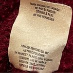 Anthropologie Moth Burgundy Fuzzy Eyelash V Neck Bell Sleeve Sweater size XL Photo 9