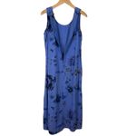 Vintage Y2K Excitation Womens Size Large Blue Floral Zipper Back Tank Dress Boho Photo 7