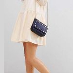 After Market New Blouson Sleeve Tie Neck Smock Mini Dress Champagne Photo 2