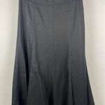 Ann Taylor Black Woven Swing Belt Loops Midi Skirt Size 2 Photo 0