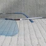New Divine Eyewear Krista Chrome/Aqua Gradient Sunglasses Women's NWT Blue Photo 1