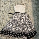 Pulse  Black & White Floral Sundress Waist Ribbon Photo 3
