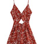 Zaful Floral Cut Out Twist Romper Photo 0