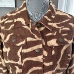 Lauren Jeans Co. Brown & Tan Animal Print Denim Jacket Western Safari Size M Size M Photo 2