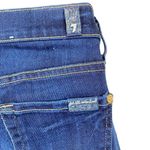 7 For All Mankind Dark Washed Cropped Skinny Jeans Photo 5