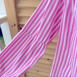 Old Navy  Pink Striped Balloon Sleeve Tunic L Photo 2