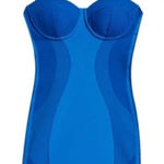 Ivy Park Adidas  x Beyonce Collab Blue Body Con Mini Corset Bustier Dress Large Photo 0