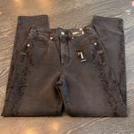 EXPRESS Super High Waisted Black Tonal Snakeskin Print Slim Ankle Jeans Sz 0 New Photo 2