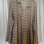 J.Jill Oversized Sheer Black and White Houndstooth Long Sleeve Blouse, Size XL Photo 0