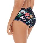 Skinny Dippers Daisy Duke Ruffle High Waist Bottoms Black Photo 2