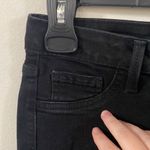 Just Black Button Fly black skinny jeans with fringe hem size 26 Photo 6