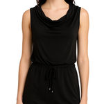 Harvé Benard Harve Benard Black Cowl Neck Dress with Cinch Tie Waist Medium Photo 0