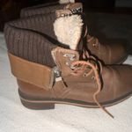 Call it spring  Size 6.5, Brown lace boots with Faux Fur inside Photo 1