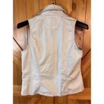 Harley Davidson  Motorcyles cream cotton denim jean metal snaps vest, med (2673) Photo 4