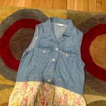 Jones New York NWOT Sport Denim Floral Print Long Sleeveless Dress Size Medium Photo 2