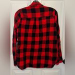 Old Navy Women’s Red & Black Buffalo Check Long Sleeve Button Down Shirt Size S Photo 1