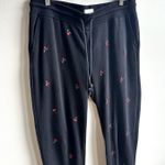 Lou & grey  Embroidered Cherry Sweatpants Sz L Photo 1