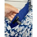 AQUA  Maxi Dress Womens Size Small Gown Blue White Tiered Metallic Formal NEW Photo 7